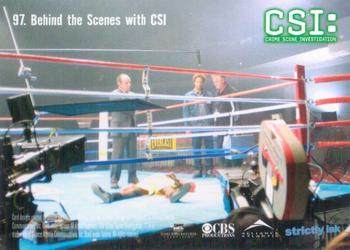 2004 Strictly Ink CSI Series 2 #97 Sneak Peak 7 Back