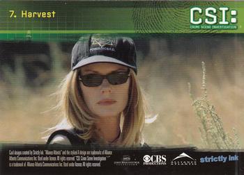 2006 Strictly Ink CSI Series 3 #7 Harvest Back