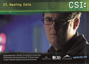 2006 Strictly Ink CSI Series 3 #27 Nesting Dolls Back