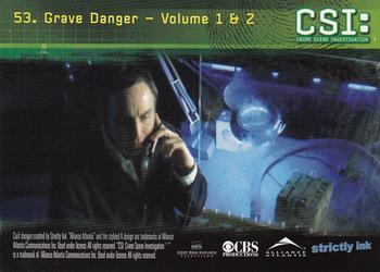 2006 Strictly Ink CSI Series 3 #53 Grave Danger - Volum (image) Back