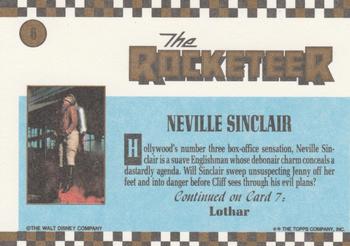 1991 Topps The Rocketeer #6 Neville Sinclair Back