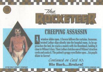 1991 Topps The Rocketeer #29 Creeping Assassin Back