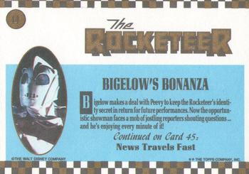 1991 Topps The Rocketeer #44 Bigelow's Bonanza Back