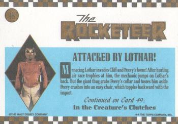 1991 Topps The Rocketeer #48 Attacked by Lothar! Back