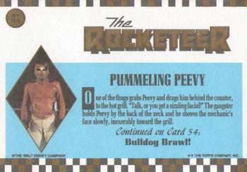 1991 Topps The Rocketeer #53 Pummeling Peevy Back