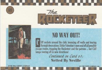 1991 Topps The Rocketeer #60 No Way Out! Back