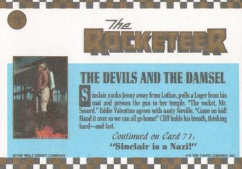 1991 Topps The Rocketeer #70 The Devils and the Damsel Back