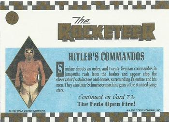 1991 Topps The Rocketeer #72 Hitler's Commandos Back