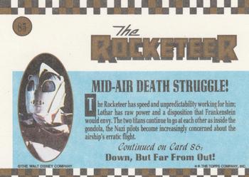 1991 Topps The Rocketeer #85 Mid-Air Death Struggle! Back