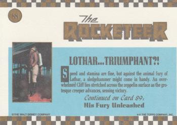 1991 Topps The Rocketeer #88 Lothar...Triumphant?! Back