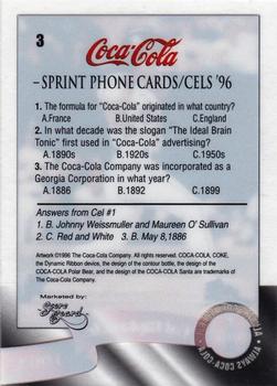 1996 Score Board Coca-Cola Sprint Phone Cards #3 Cal Ripken Jr. Back