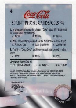 1996 Score Board Coca-Cola Sprint Phone Cards #4 Cal Ripken Jr. Back