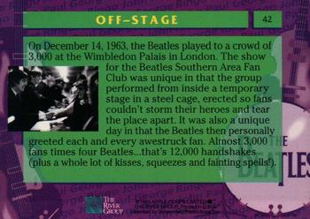 1993 The River Group The Beatles Collection #42 On December 14, 1963, the Beatles played to a crowd of Back
