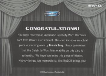 2010 Razor Pop Century - Celebrity-Worn Wardrobe #SW-12 Brenda Song Back