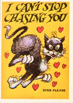1959 Topps Funny Valentines #4 I Can't Stop Chasing You Front