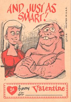 1960 Topps Funny Valentines #5A You're as Strong as an Ox Back