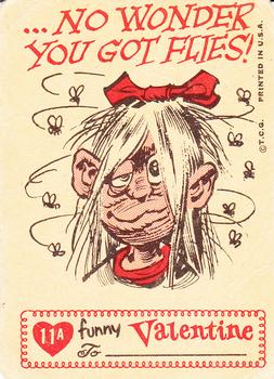 1960 Topps Funny Valentines #11A You're So Sweet!!! Back