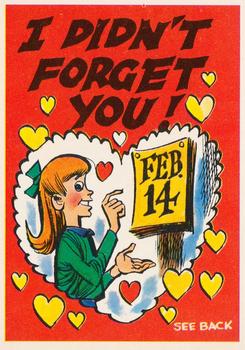 1960 Topps Funny Valentines #32A I Didn't Forget You Front