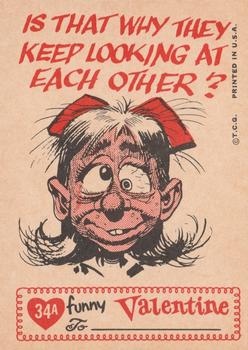 1960 Topps Funny Valentines #34A Your Eyes are Fascinating Back