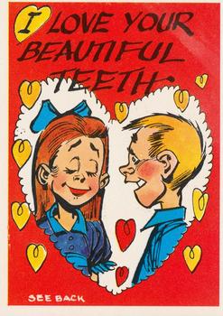 1960 Topps Funny Valentines #36A I Love Your Beautiful Teeth Front