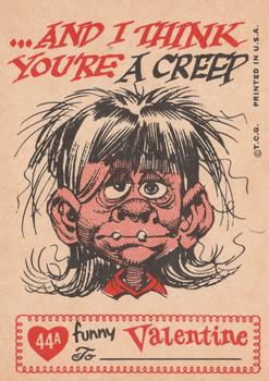 1960 Topps Funny Valentines #44A I'm a Man Who Thinks for Himself Back