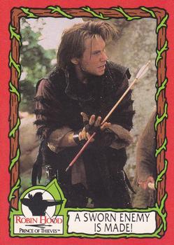 1991 Topps Robin Hood: Prince of Thieves (55) #21 A Sworn Enemy Is Made! Front