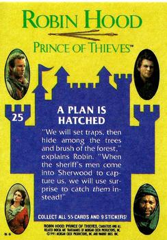 1991 Topps Robin Hood: Prince of Thieves (55) #25 A Plan Is Hatched Back