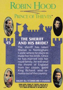 1991 Topps Robin Hood: Prince of Thieves (55) #45 The Sheriff and His Bride? Back