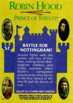1991 Topps Robin Hood: Prince of Thieves (55) #52 Battle for Nottingham! Back