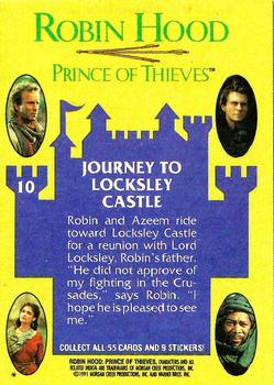 1991 Topps Robin Hood: Prince of Thieves (55) #10 Journey to Locksley Castle Back