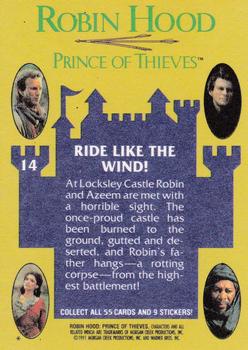 1991 Topps Robin Hood: Prince of Thieves (55) #14 Ride Like the Wind! Back