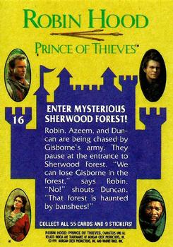 1991 Topps Robin Hood: Prince of Thieves (55) #16 Enter Mysterious Sherwood Forest! Back