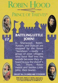 1991 Topps Robin Hood: Prince of Thieves (55) #17 Battling Little John! Back