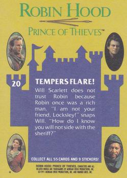 1991 Topps Robin Hood: Prince of Thieves (55) #20 Tempers Flare! Back
