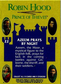 1991 Topps Robin Hood: Prince of Thieves (55) #22 Azeem Prays By Night Back