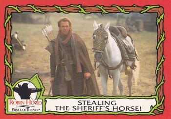 1991 Topps Robin Hood: Prince of Thieves (55) #32 Stealing the Sheriff's Horse! Front