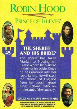 1991 Topps Robin Hood: Prince of Thieves (55) #45 The Sheriff and His Bride? Back