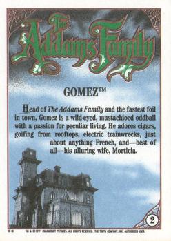 1991 Topps The Addams Family #2 Gomez Back