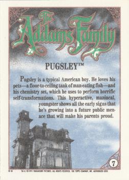 1991 Topps The Addams Family #7 Pugsley Back