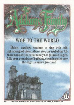 1991 Topps The Addams Family #11 Woe to the World Back