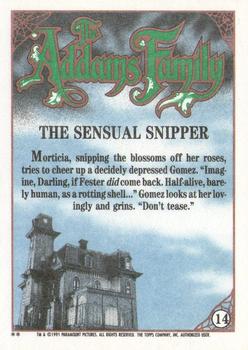 1991 Topps The Addams Family #14 The Sensual Snipper Back