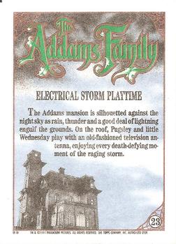 1991 Topps The Addams Family #23 Electrical Storm Playtime Back