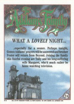 1991 Topps The Addams Family #24 What a Lovely Night ... Back