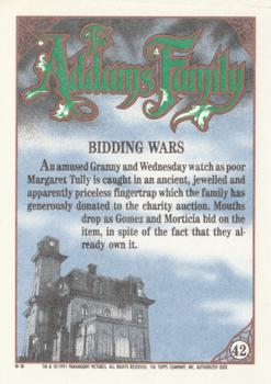 1991 Topps The Addams Family #42 Bidding Wars Back