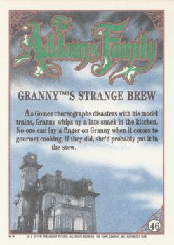 1991 Topps The Addams Family #46 Granny's Strange Brew Back