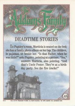 1991 Topps The Addams Family #48 Deadtime Stories Back