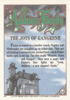 1991 Topps The Addams Family #55 The Joys of Gangrene Back