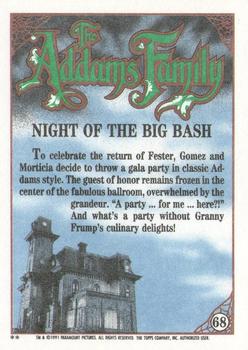1991 Topps The Addams Family #68 Night of the Big Bash Back