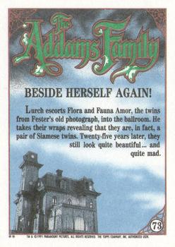 1991 Topps The Addams Family #73 Beside Herself Again! Back