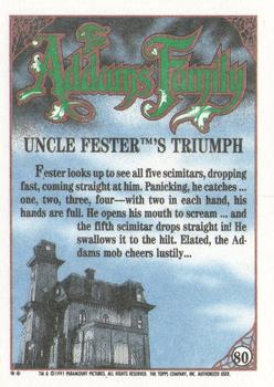 1991 Topps The Addams Family #80 Uncle Fester's Triumph Back
